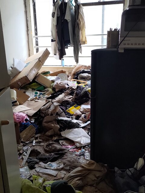 アパート集合住宅2階部分・1ルームの遺品整理及び特殊清掃【遺品処理センター 北海商事】の施工事例