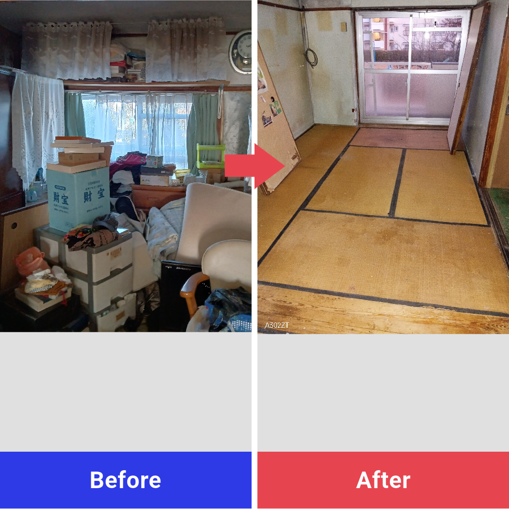 2トン車3台分を1日で完了【関西の不用品回収・遺品整理の便利屋お助けマスター大阪市北支部】